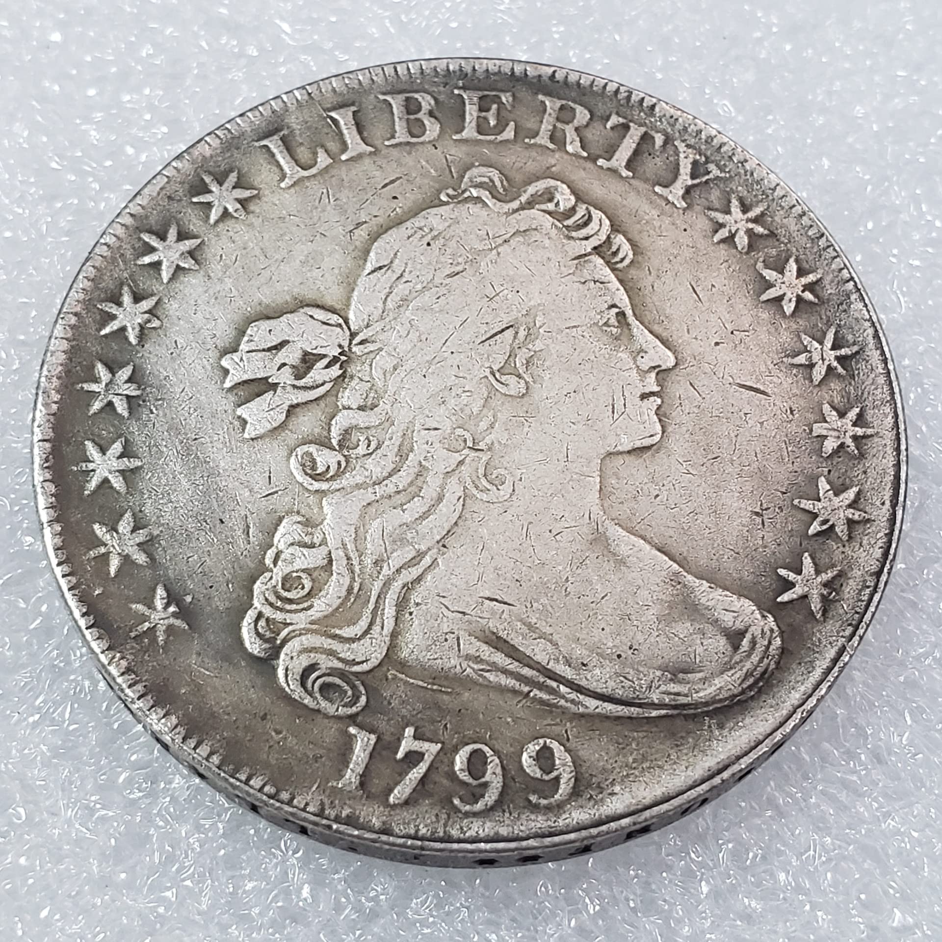 Antique Crafts American Bust Wavy Head Replica Coins Foreign Trade Commemorative Coins 7 Years 1799-1804