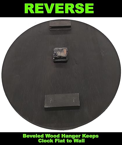 Miniatura 4 de Classic American Hotrod Rustic Blue Truck Wall Art for Large Round Wood Wall Clock Decor 12 Inch Gray