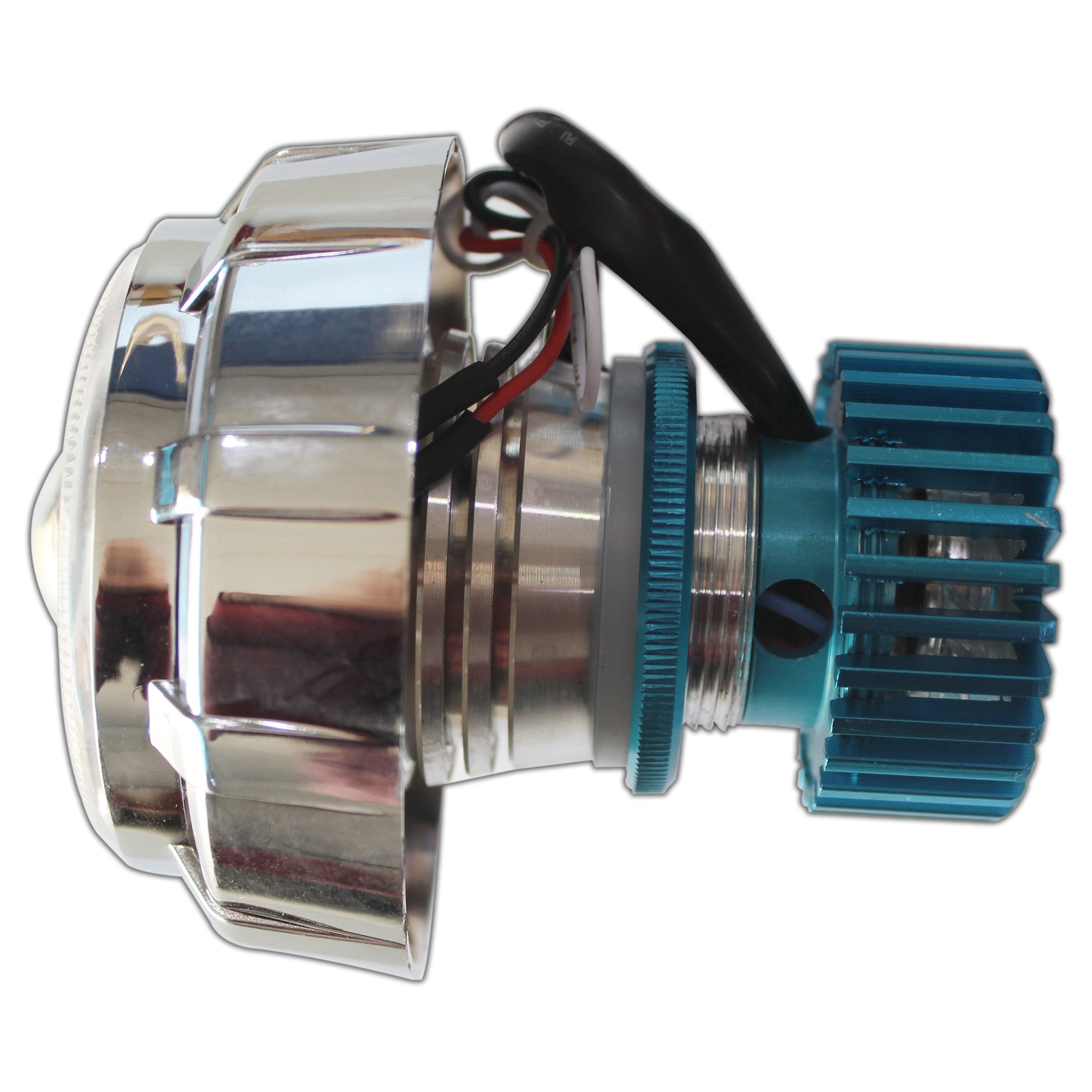 AllExtreme EXDRPR1 Projector Lamp High Intensity Led Headlight Stylish Dual Ring COB LED Inside Double Angel's Eye Ring Lens Projector for All Cars and Bikes-image-33