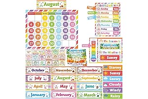 Colorful Classroom Calendar Bulletin Board Set