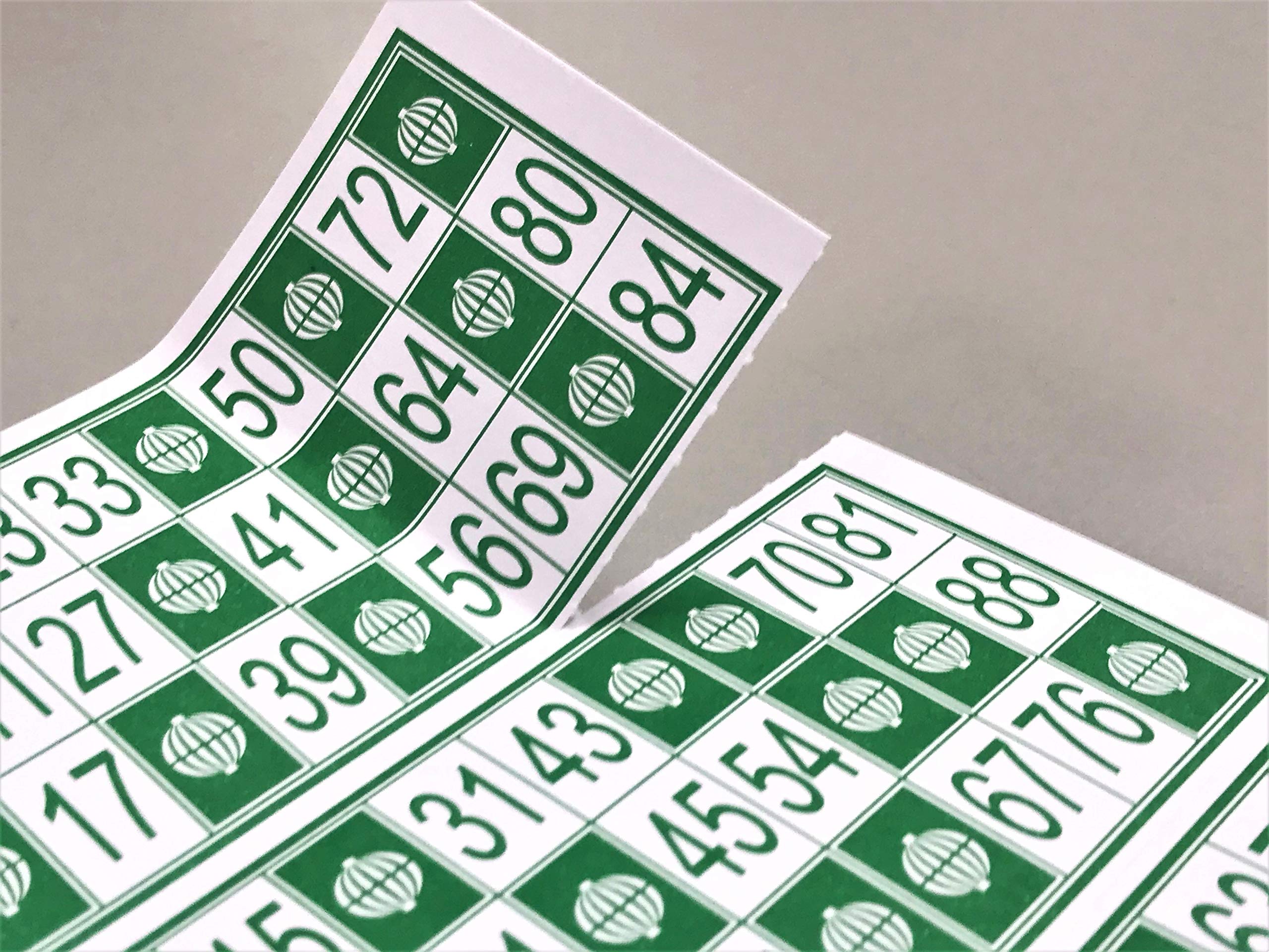 Genérico 600 Cartones para Bingo Tradicional De 90 Bolas (Verde)