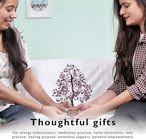 Miniatura 6 de Árbol del dinero, decoración de cristal, árbol de gemas de amatista, árbol de cristal para energía positiva, regalo de decoración espiritual,