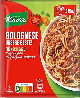 Knorr Fix Würzmischung Bolognese Unsere Beste! für ein leckeres Nudelgericht ohne geschmacksverstärkende Zusatzstoffe 38 g 1 Stück