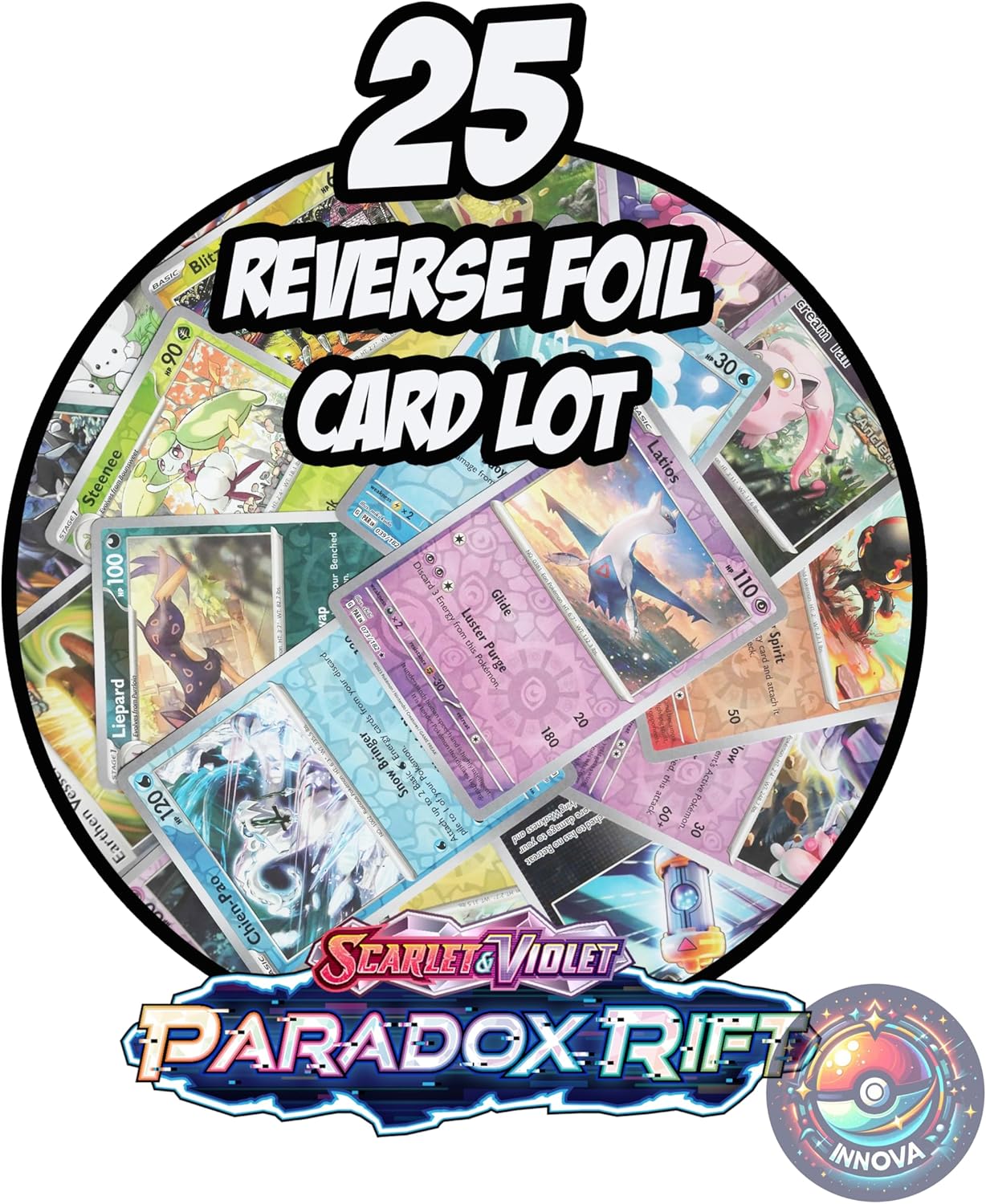 Paradox Rift – Pokemon 25 Reverse Foil Card Lot