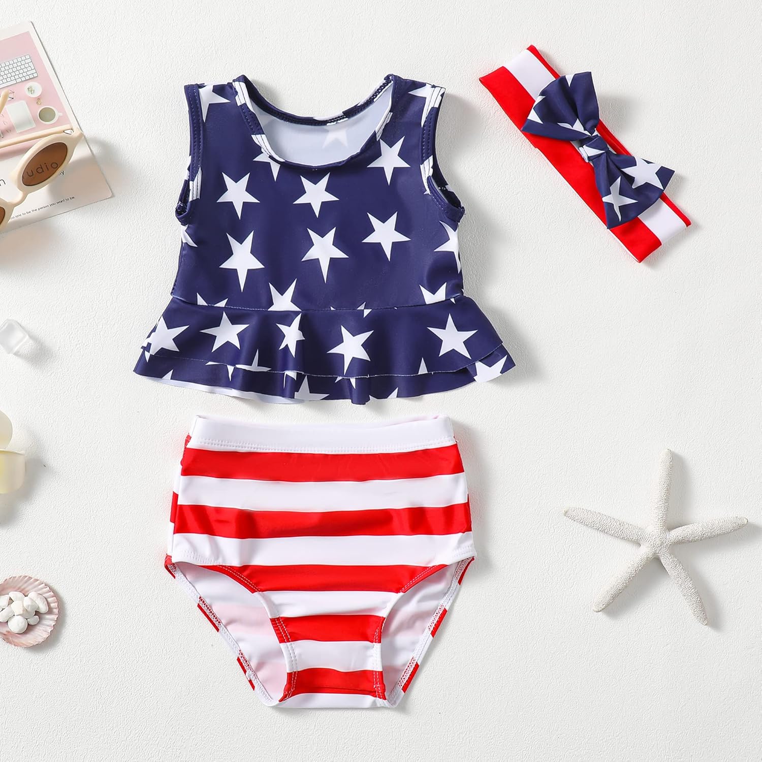 LYSMuch Toddler Baby Girls Bathing Suit Bikini Swimsuit with Headband 3 Piece Beach Wear (0-6 Months, Mermsid #3) : Clothing, Shoes & Jewelry