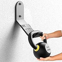 Vista 5 de veimia Kettle Bell Wall Rack, Wall Mounted Kettle Bell Storage Hanger, Gym Storage Mount for many Size Kettlebell, Kettlebell Rack with rubber mat