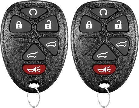 2 PCS Keyless Entry Key Fob Replacement Fits for Chevy Tahoe Suburban 1500 2500 2007 2008 2009 2010 2011 2012 2013 2014 GMC Yukon XL 1500 2500 Cadillac Escalade ESV EXT car Remote OUC60270 OUC60221