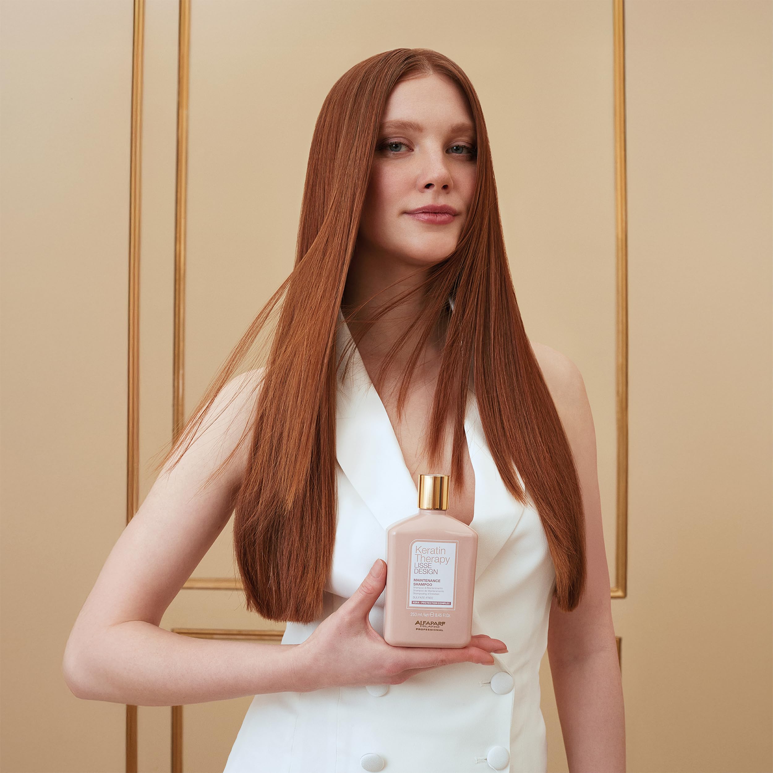 Alfaparf Milano Keratin Therapy Lisse Design, Shampoo di Mantenimento a Base di Cheratina e Collagene Vegetale, Deterge e Districa i Capelli, Prolunga i Risultati Post Trattamento Lisciante, 250ml