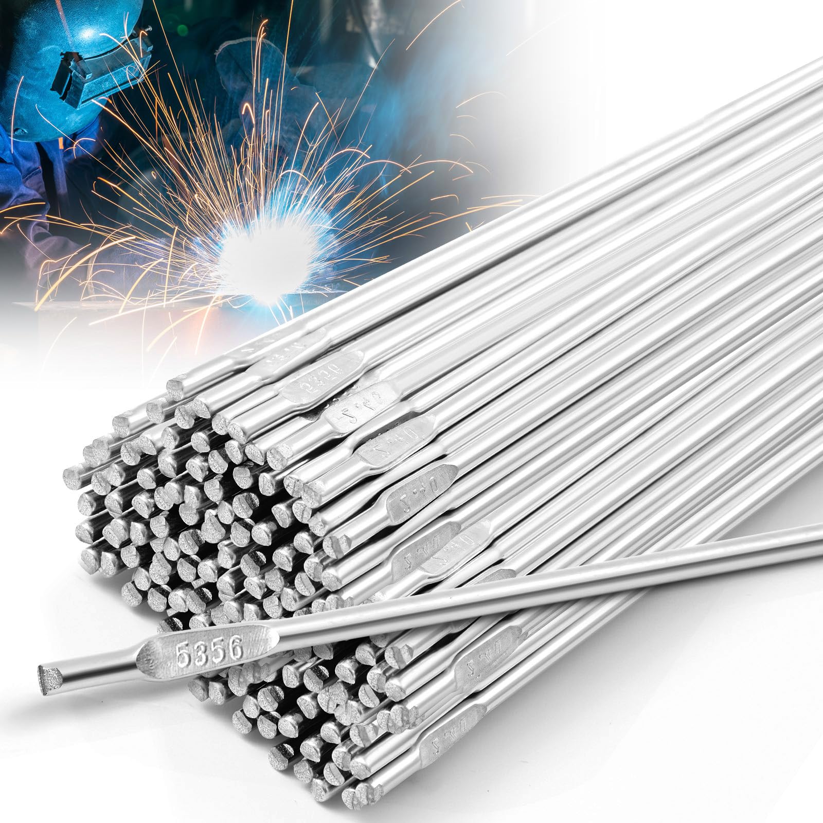 MorningRo 15 lb Aluminum Tig Welding Rods ER5356 3/32" x 39", Aluminum Welding Wire Filler Rod Tig Brazing Accessories, Low Splatter Corrosion Resistance