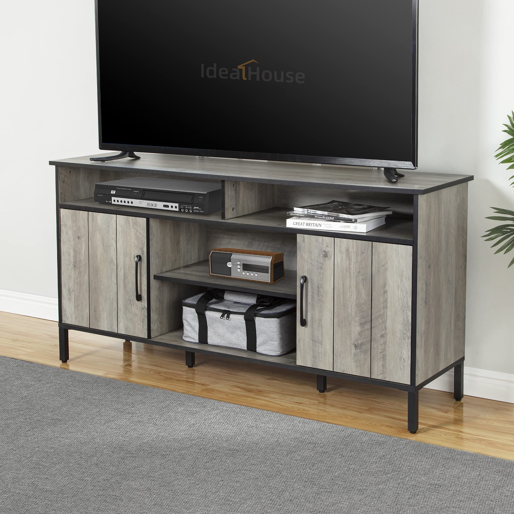 Buy Hosslly Entertainment Center, Tall TV with Doors, 58 Inch