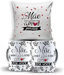 Almofada 40X40 + Caneca Branca Presente Para M?e 3