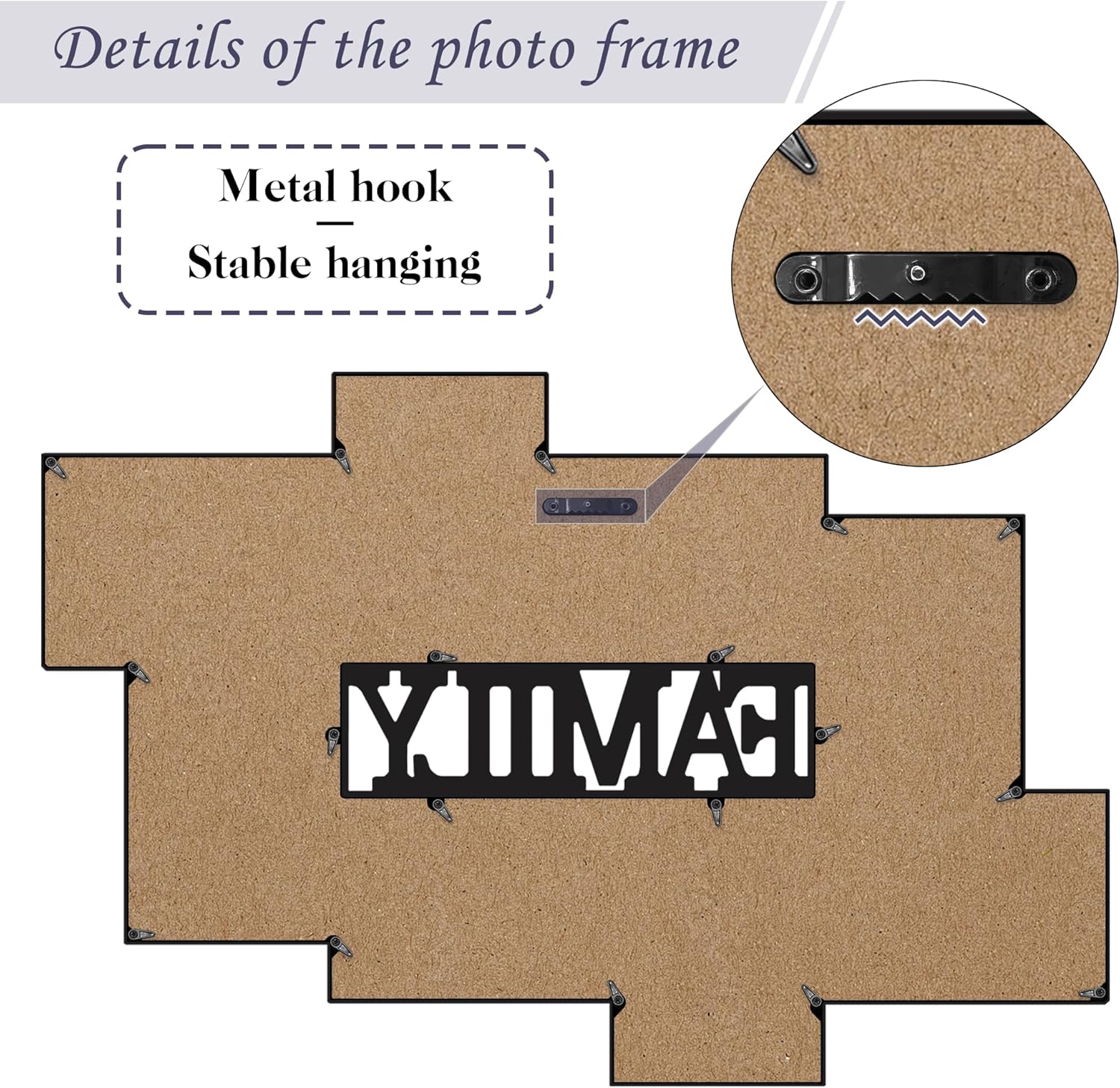 Jerry & Maggie Family Photo Frame Collage – 8 Opening Wall Picture Frames for 4x6 Photos, Multi Picture Frame for Wall Decor, Gallery Collage Frame for Family Wall Art, Black