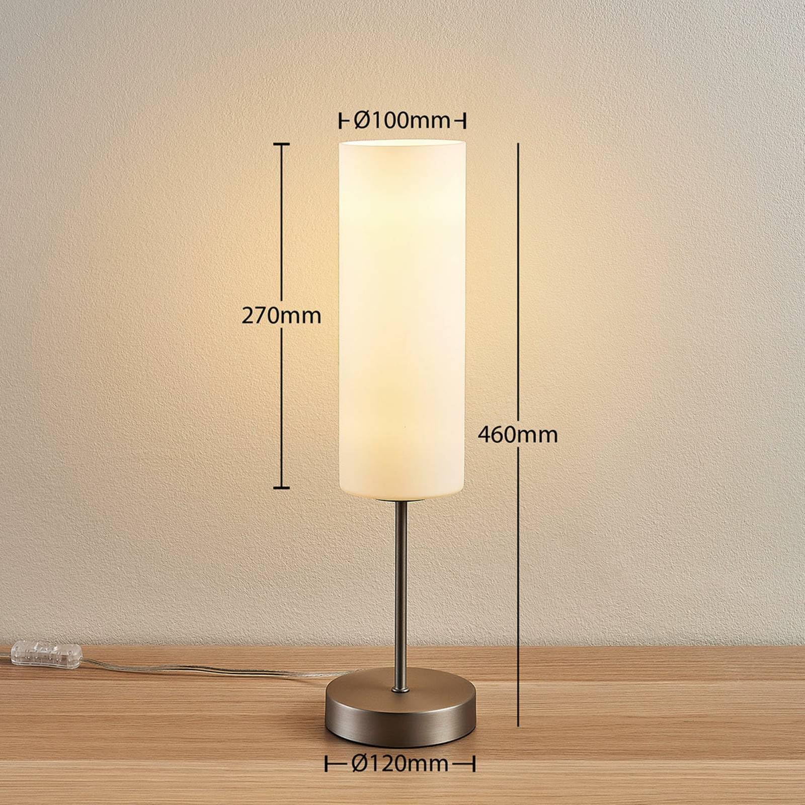 Lindby Lampada da tavolo (Moderno) colore Bianco, in Vetro ad es. Soggiorno & Sala pranzo lampada