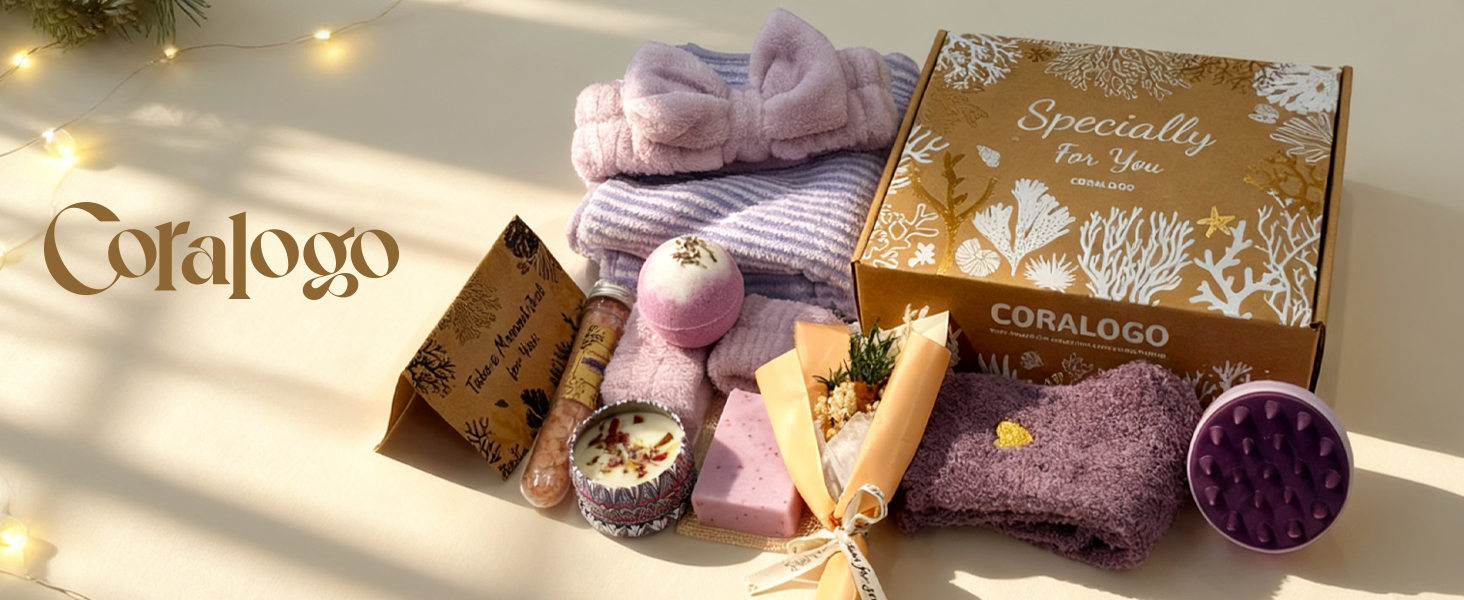 Natural Spa Gift Baskets - Natural Pampering Spa Set, Self-Care Get Well Soon Thinking of You Basket,Thank You Gifts, Unique 11pcs Gift Set for Women Wife Mom Her Birthday