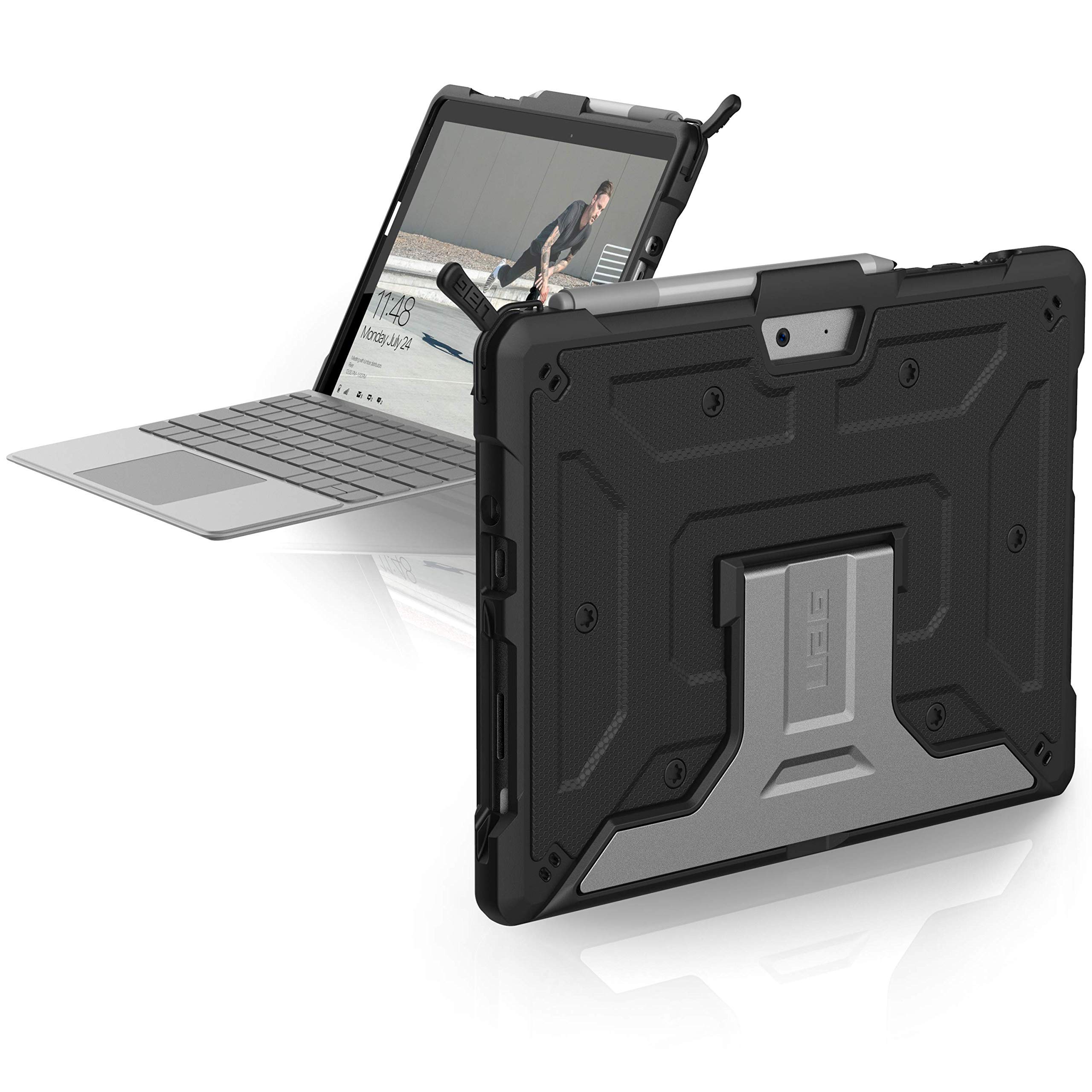 UAG Microsoft Surface Go Feather-Light Rugged [Black] Aluminum Stand Military Drop Tested Case (Renewed)