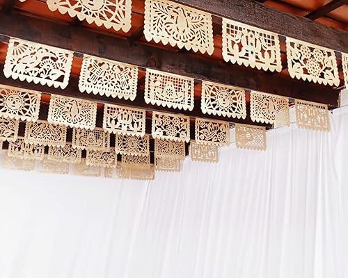 Miniatura 5 de Cartel de papel picado dorado  Cartel de papel picado dorado mate para fiestas, bodas, despedidas de soltera, compromiso, baby shower, cumpleaños,