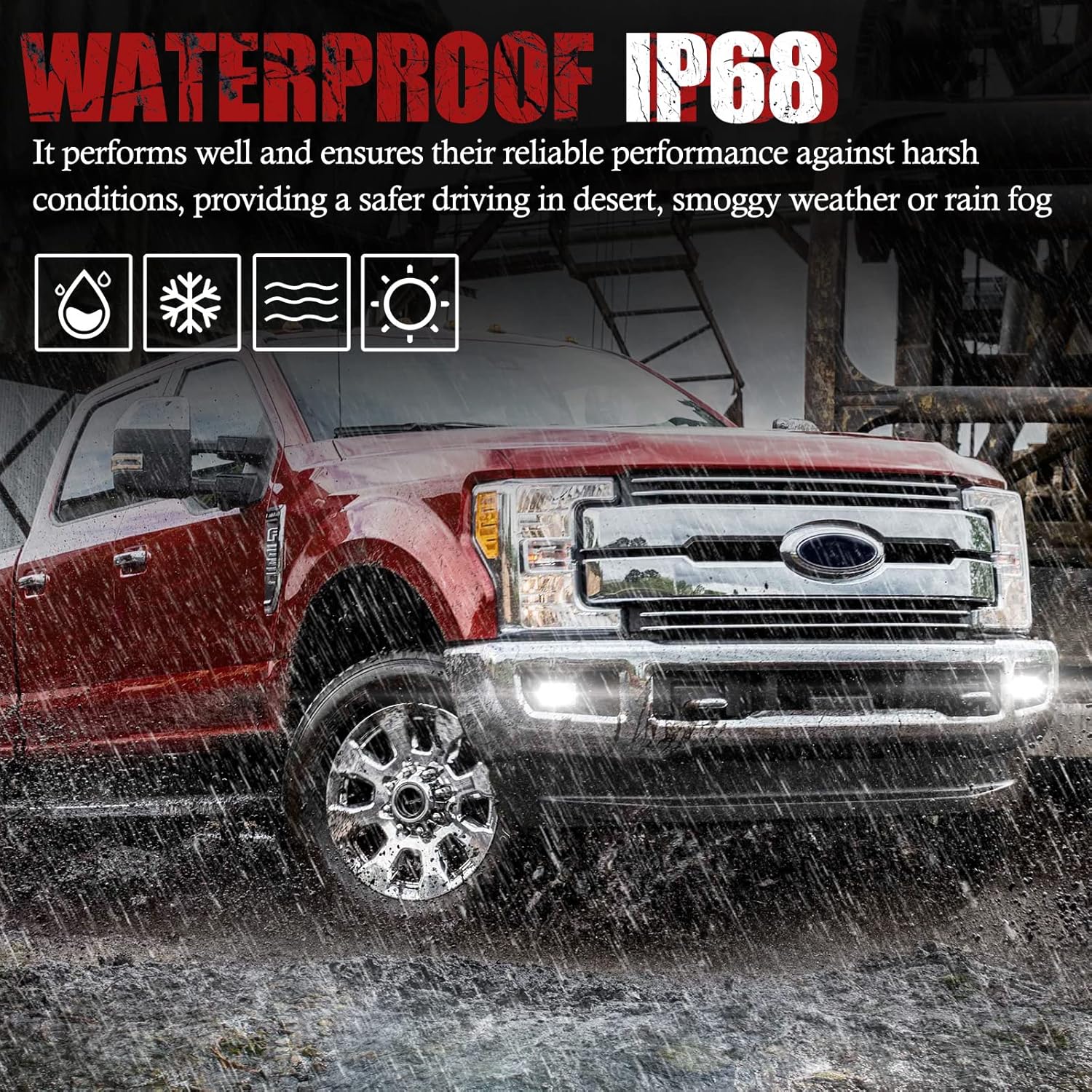 BUNKER INDUST LED Fog Lights for 2015-2020 Ford F150 / SUPER DUTY 2017 2018, OEM Bumper Driving Fog Lamp Kit