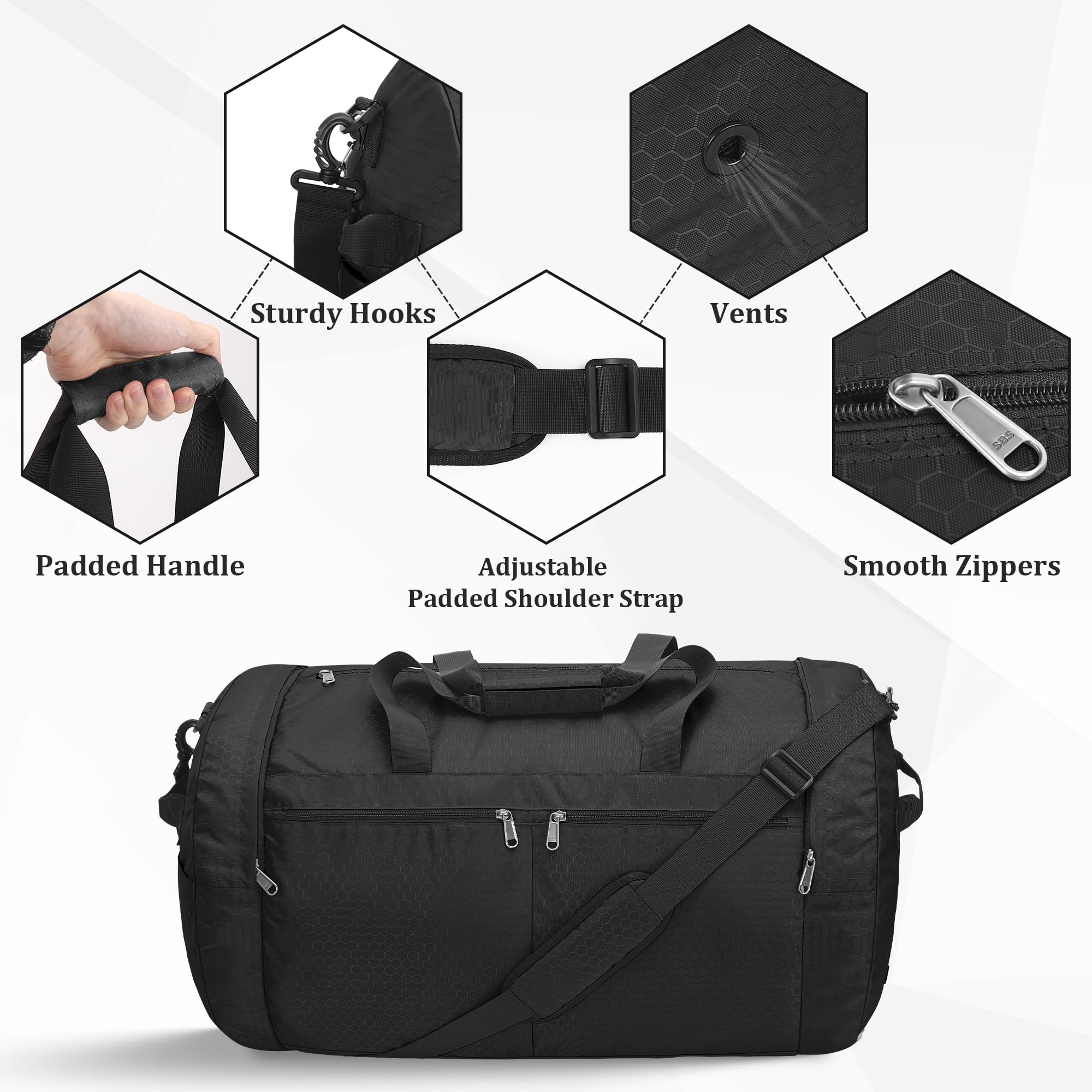 Borsa da viaggio 80L Nero