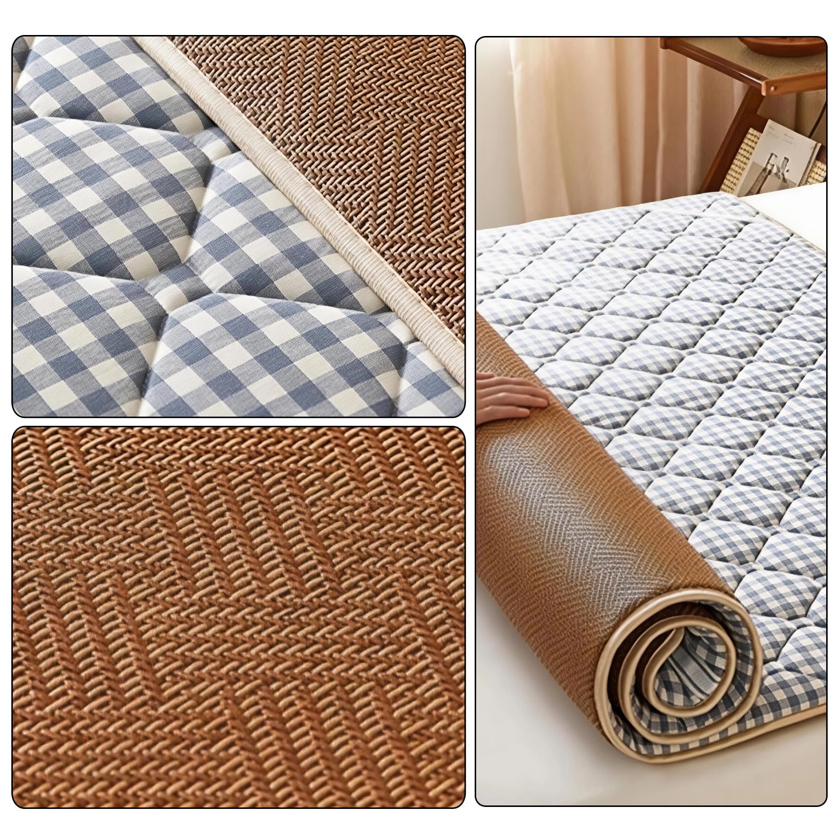 Cubrecolchón tamaño Queen, de Viscosa de Rattan Cover