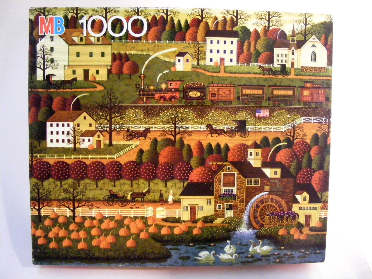 Charles Wysocki パンプキンパッチ　レアジグソーパズル Amazon.com: Charles Wysocki's Americana Honey Pumpkin Valley