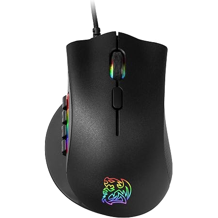 Amazon Com Elecom M G02urbk Gaming Mouse 13 Buttons Programmable Rgb Equipped With Hardware Macro Black Video Games