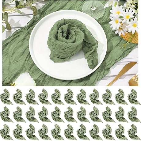 Mixweer 50 Pcs Cheesecloth Napkins: Rustic Elegance for Unforgettable Gatherings