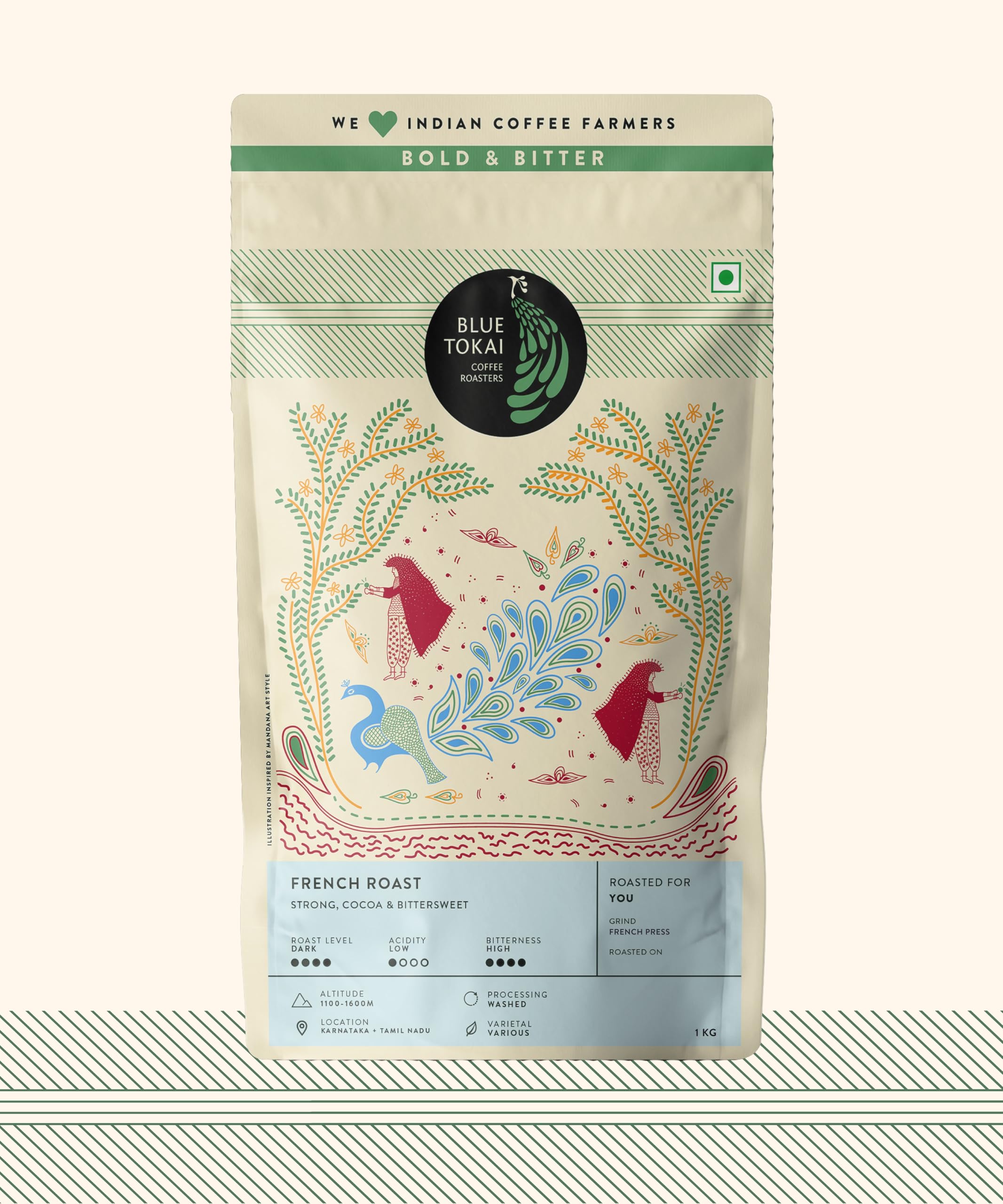 Blue Tokai Coffee Roasters French Roast - Dark Roast | French Press Coffee Grind 1Kg | 100% Arabica Beans | Specialty Coffee | Freshly Roasted Ground Coffee,Bag-picture-28
