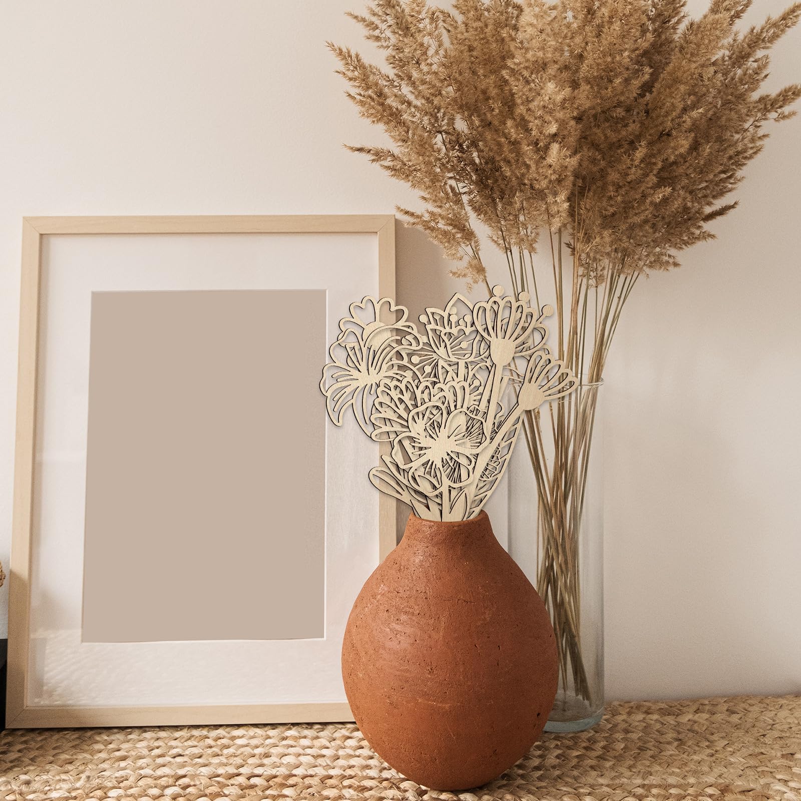 雨*庭様 ❤️大株❤️6号❤️葉33cm❤️葉茎1cm❤️934【Ashwood Amazon.com: RattanView 36 Pcs Wooden Wildflower Decor Set