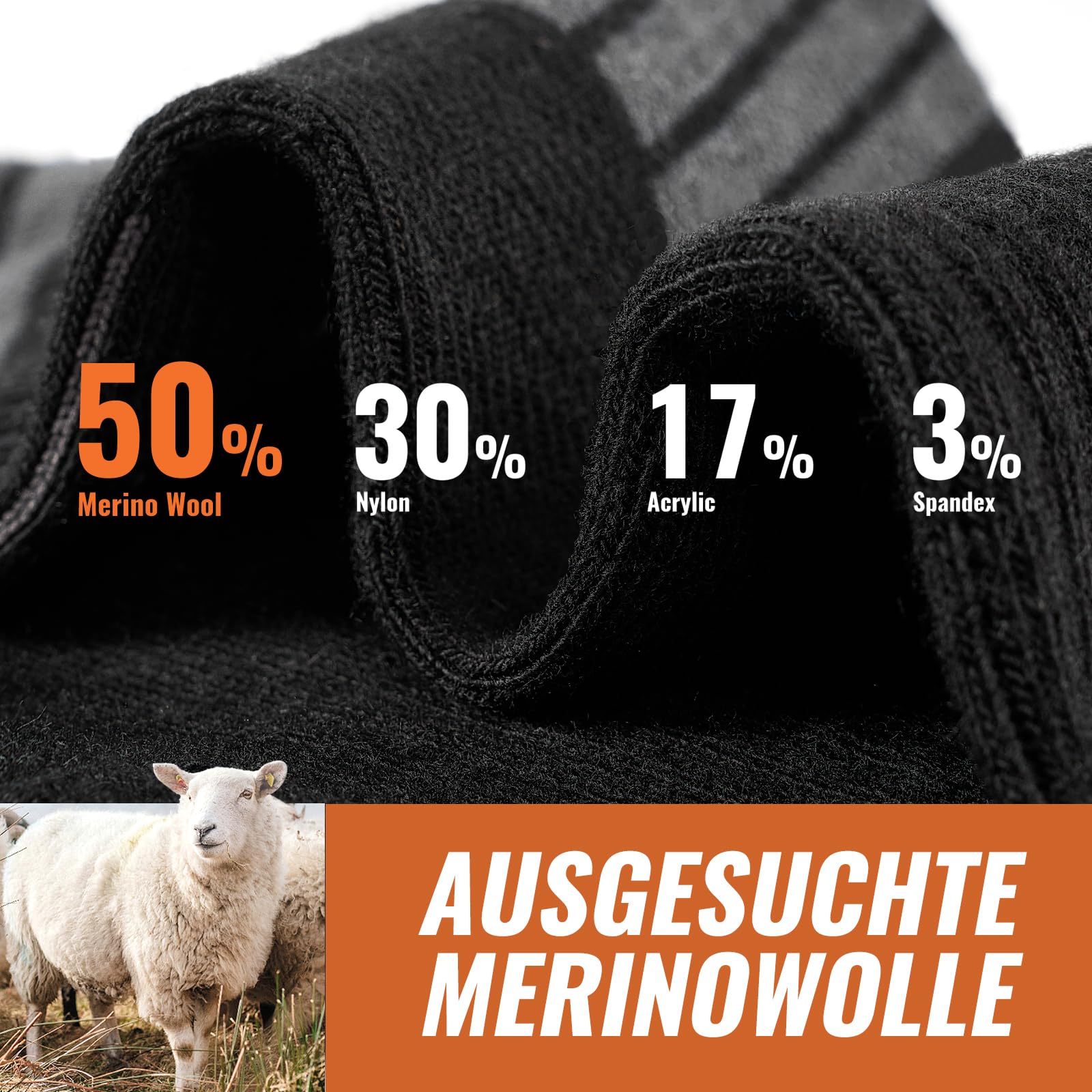 Calcetines de merino para hombre y mujer, 3 pares, térmicos transpirables, invierno, suaves para senderismo