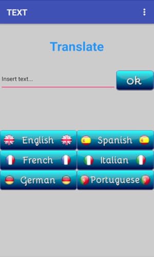Translator - English to 5 languages