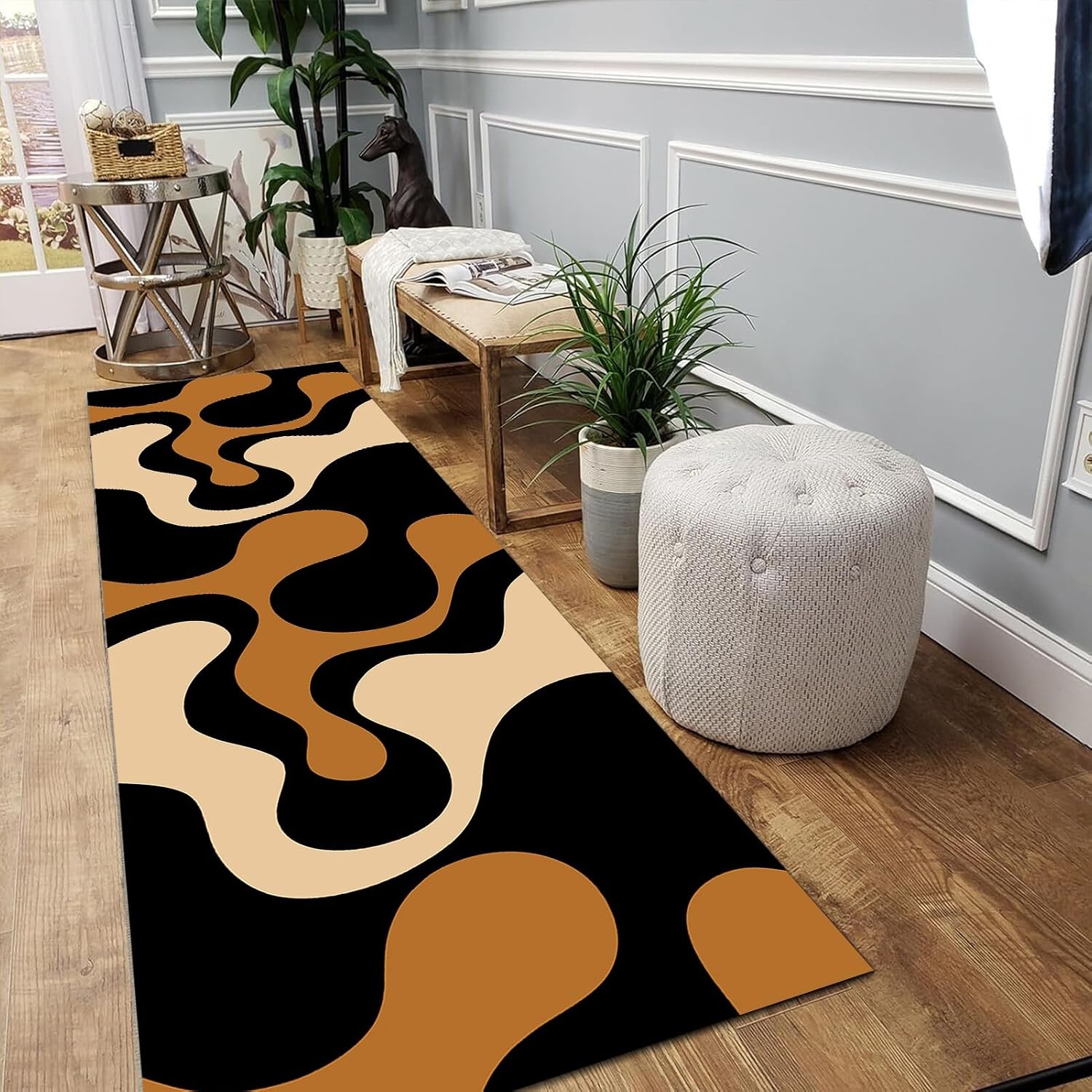 玄関ランナー ロング玄関カーペット、 ランナー、キッチンホール階段狭いランナーラグ 1m 150cm 2m 250cm THUIENG 3フィート x 4フィート 商用ランナーラグ