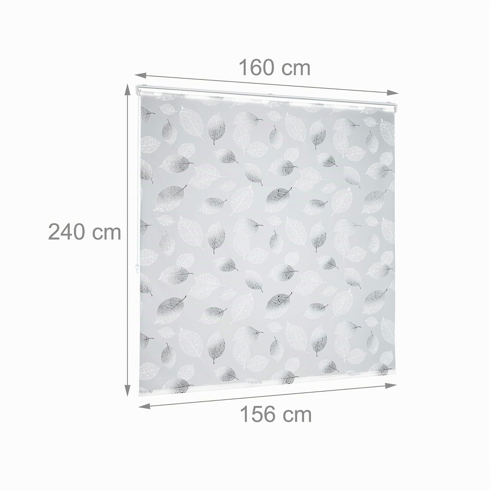 relaxdays Store de Baignoire, 160 x 240 cm, Rideau de Douche avec Chaine, Montage Flexible, Salle de Bain, Noir-Blanc