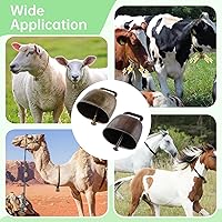 Vista 5 de 40 campanas de vaca, campanas de cobre de pastoreo, campanas de vaca de metal con sonido nítido, campanas de bronce de cobre de animales fuertes