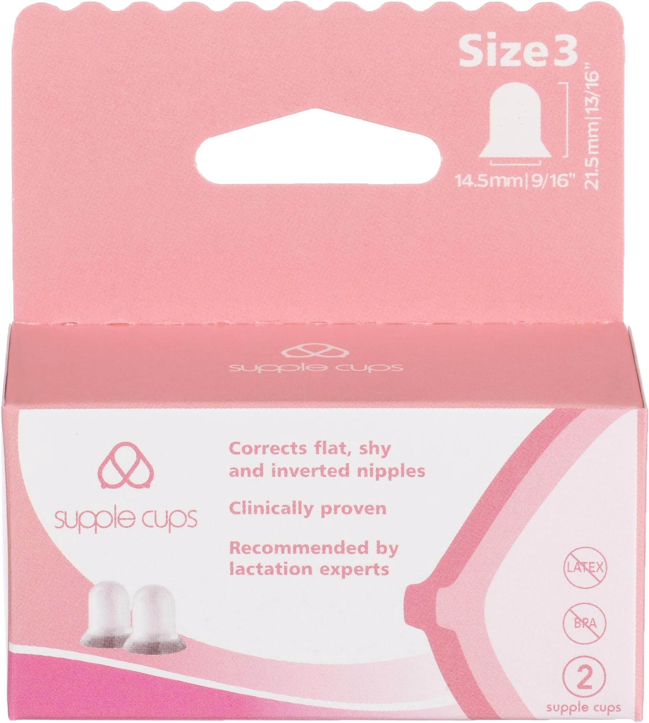 Supple Cups for Flat, Shy and Inverted Nipples (Size 3)