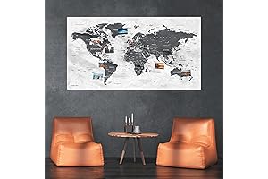 World Push Pin Map - Extra Large Wall Map of the World...