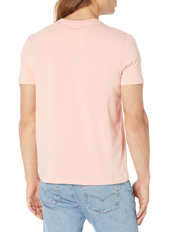 Nautica mens Solid Crew Neck Short-sleeve Pocket T-shirt T Shirt, Coral Sands, Large US by Nautica - Used condition - Image 2