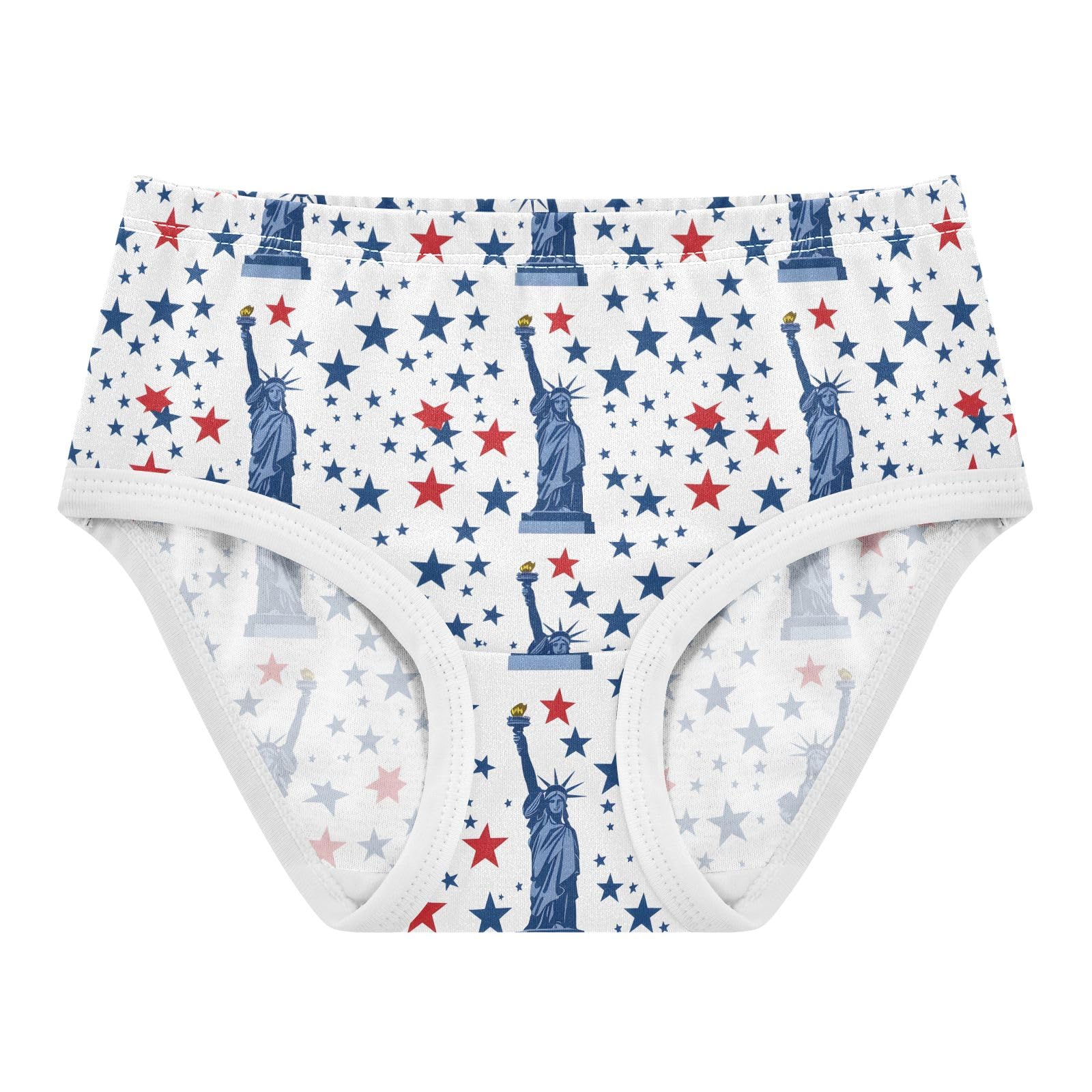 ALAZA Toddler Girls Cotton Hipster Underwear Soft The Statue Of Liberty 1 2 Pack 2T