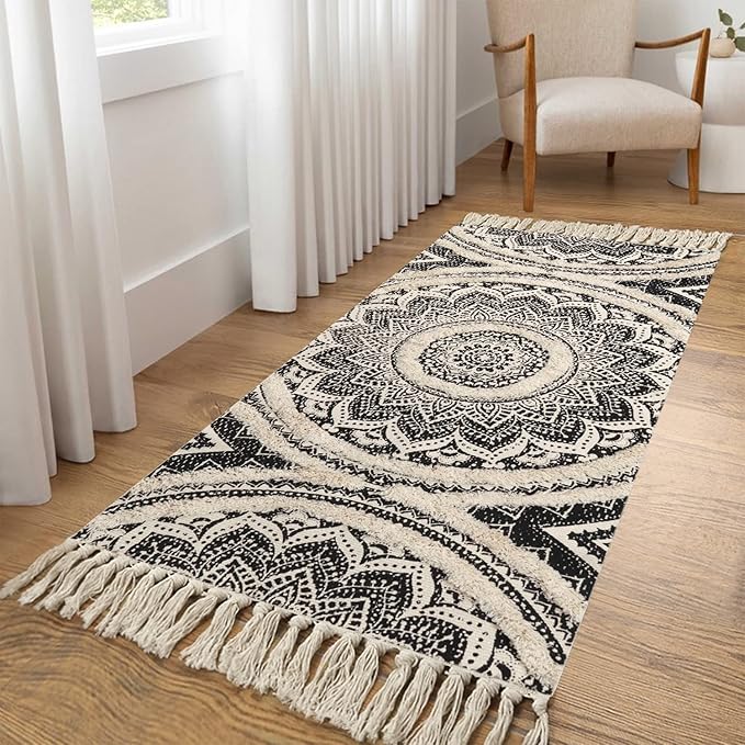 Amazon.com: LEEVAN Boho Runner Rug 2x4 ft Tufted Washable Bohemian ...
