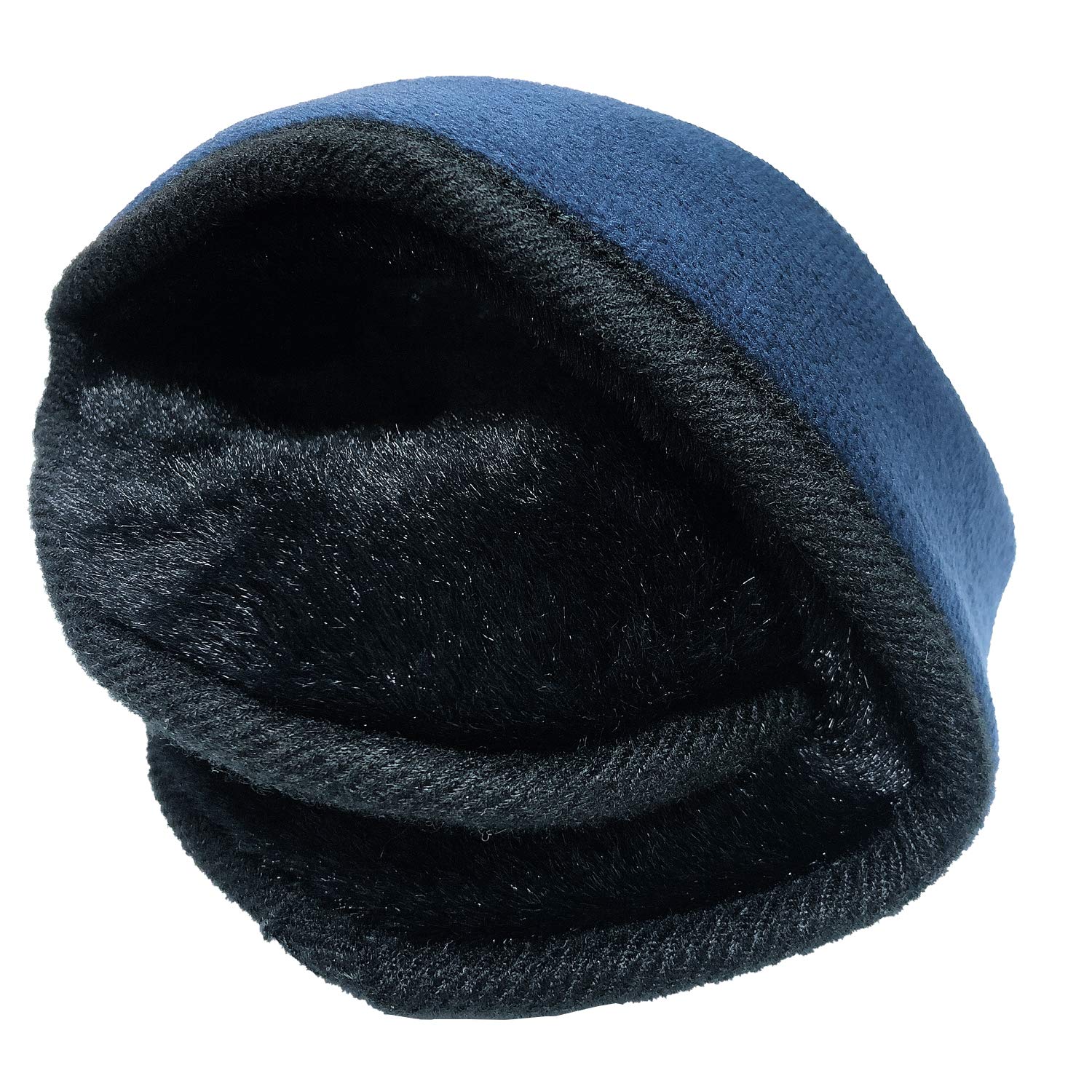 YQXCC Ohrwärmer für Männer & Frauen Klassische Fleece Unisex Winter warme Ohrenschützer (Faltbar Blau)