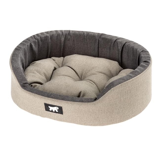 Ferplast Cama para Perros Dandy - Cojín Extraíble y Lavable, Funda de Algodón con Acolchado Suave, Cama…