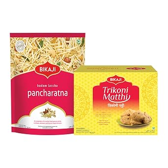 BIKAJI Tikoni Mathi & Badam Laccha Pancharatna Combo 750g