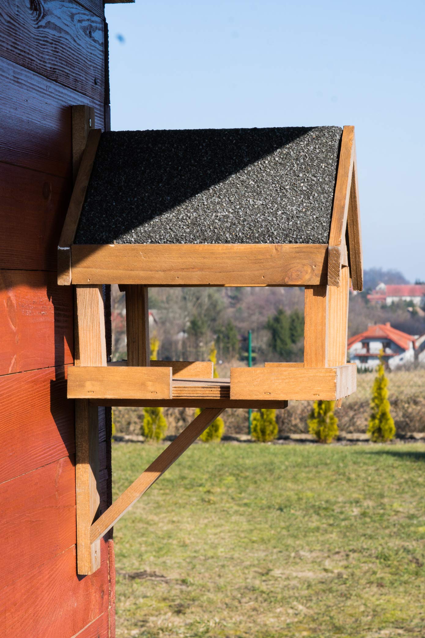 Mangiatoia per uccelli in legno resistente alle intemperie mangiatoia per uccelli selvatici mangiatoia per uccelli selvatici mangiatoia per giardino balcone recinzione o riparo