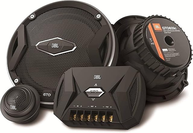 JBL Car GTO 609C 6.5 Inch 2-Way Component Speaker System Including x2 Midrange Speakers and x2 Tweeters - Black