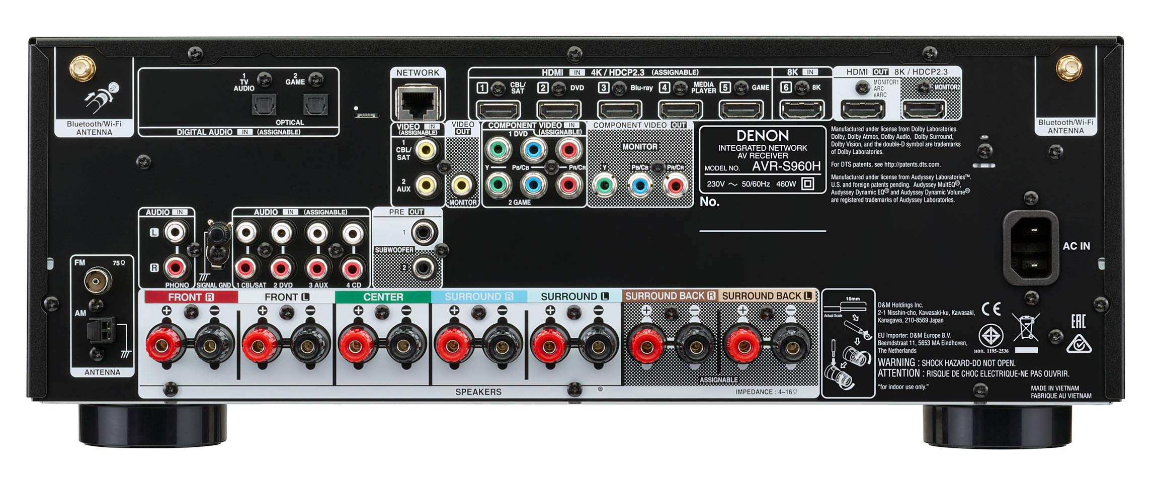 Receptor DENON AVR-S960H 7.2 8K 120Hz ATHMOS