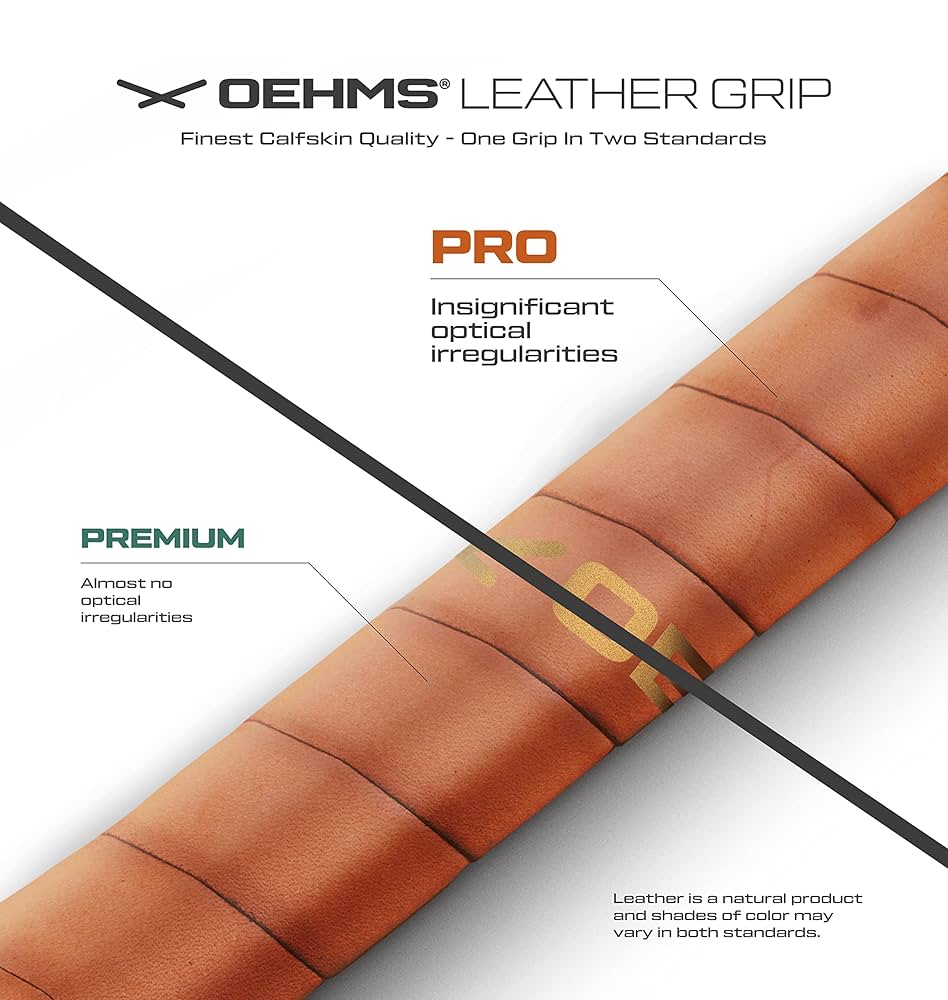 Amazon | OEHMS Pro レザーテニスグリップ ブラウン 交換用粘着