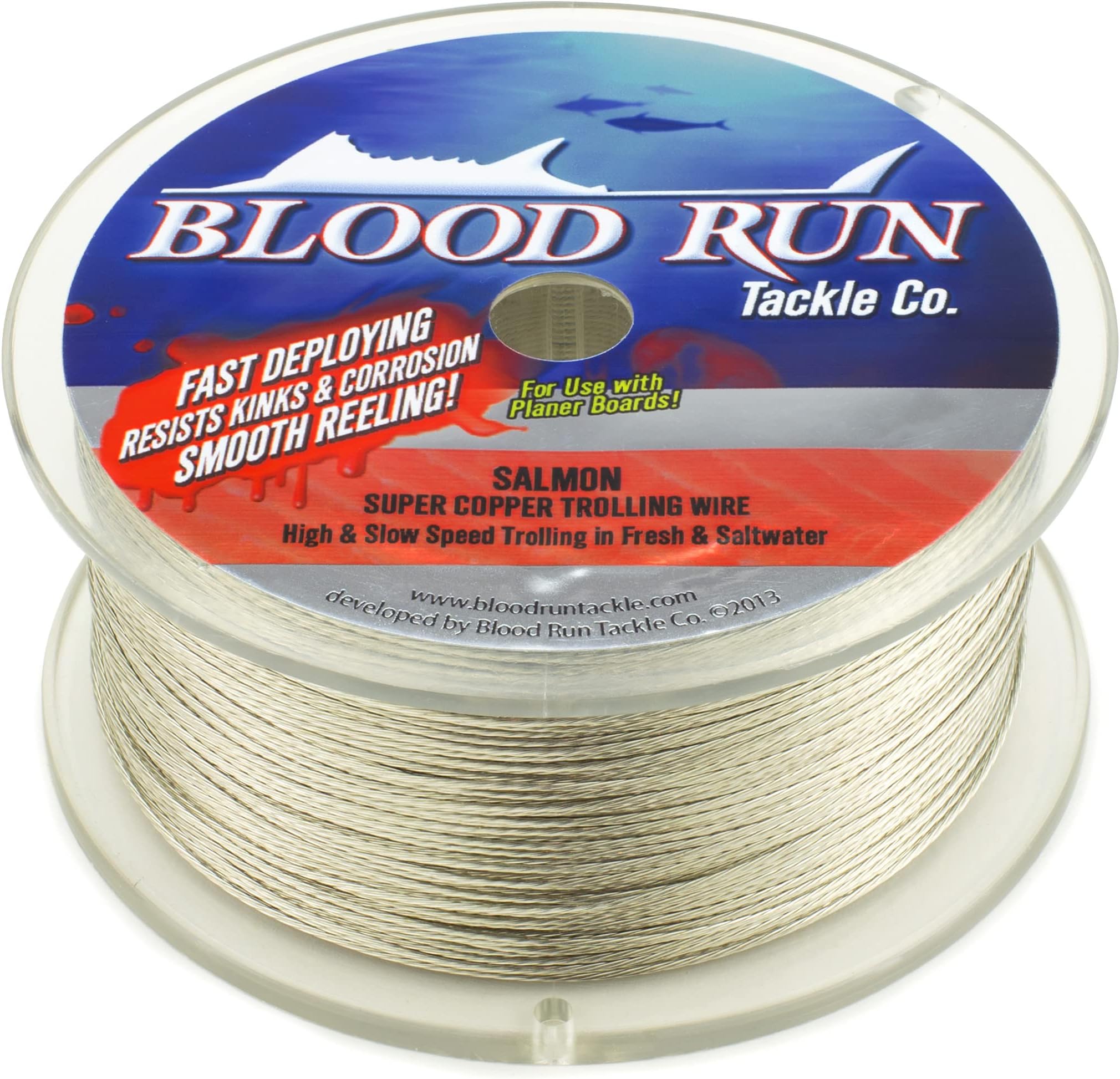 Blood Run Fishing 32lb Test Copper Fishing Trolling Wire 300 Feet