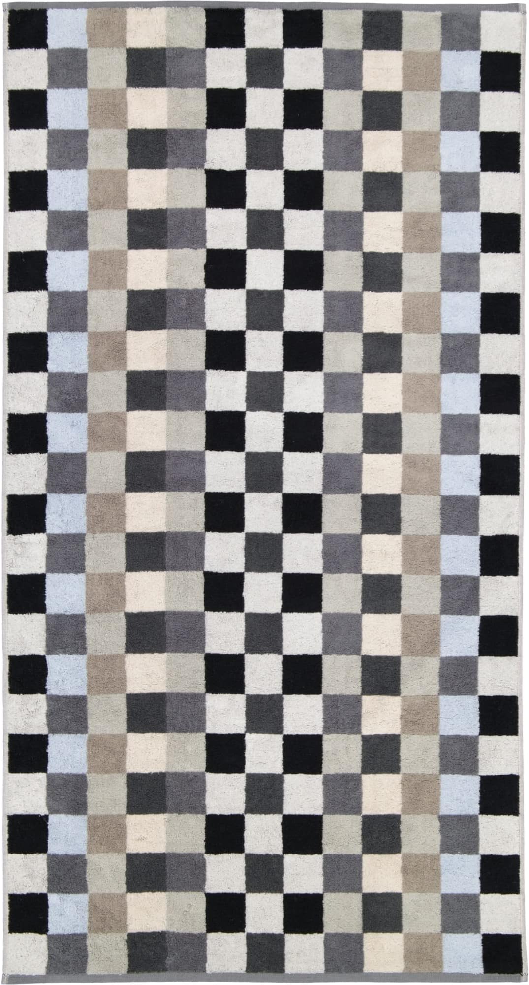 Telo Doccia Cawö Home Avenue Karo Graphit 70x140 Cm | Asciugamano 100% Cotone Double-face | Made In Germany - 2