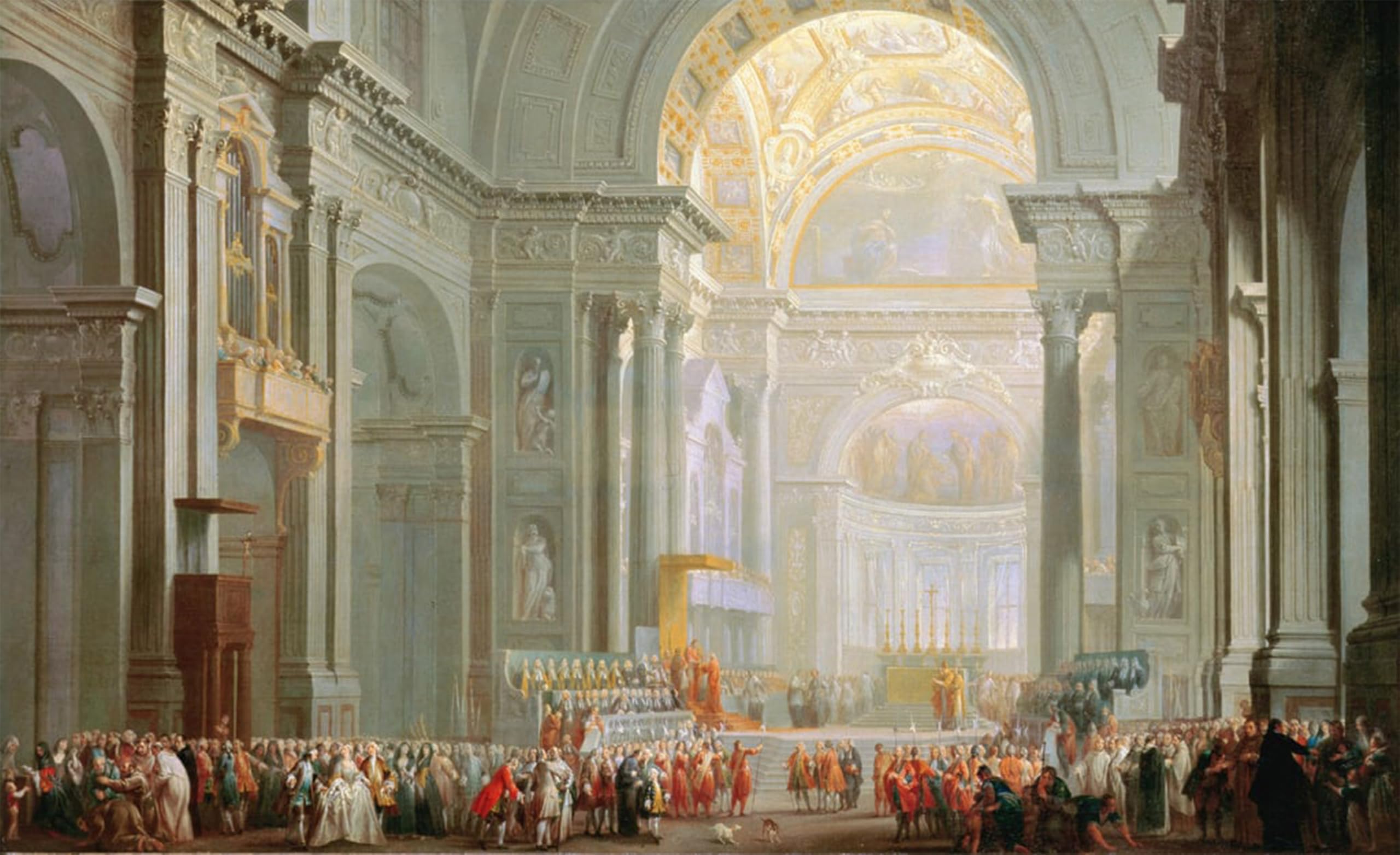 ARTXLXXBN Famous Art Print Poster Vintage Wall Art Interior of a St Peter's by Paolo Pannini Canvas Art Poster for Home Decor 60x90cm
