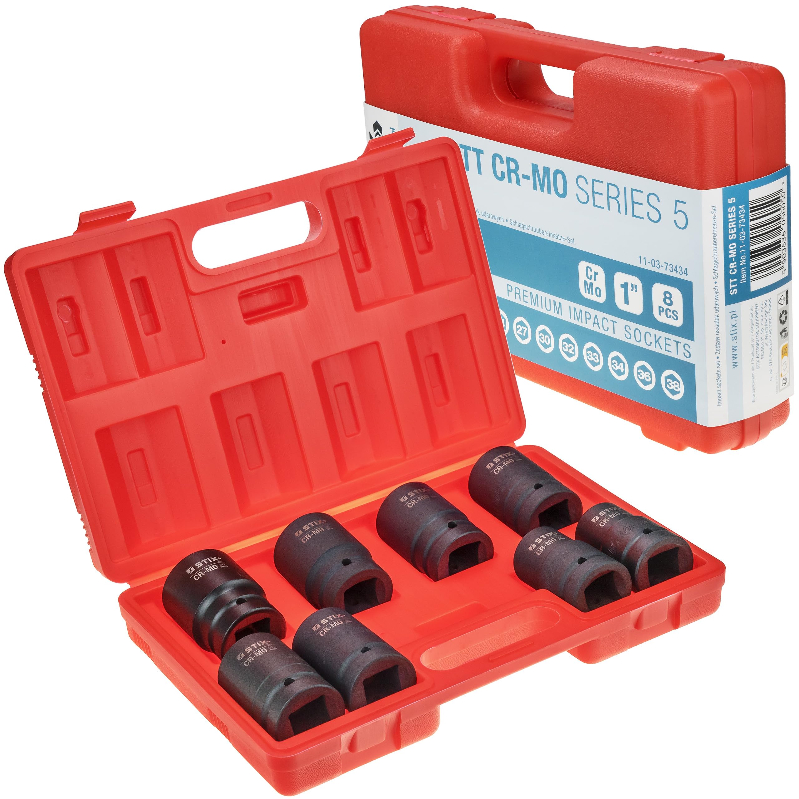 Stix STT-78-8000 Nm - Multiplicador de par con accionamiento de 1" (incluye llave de vaso de 1" CR-MO 24-38 mm, para ruedas de camiones, tractores y vehículos de construcción)