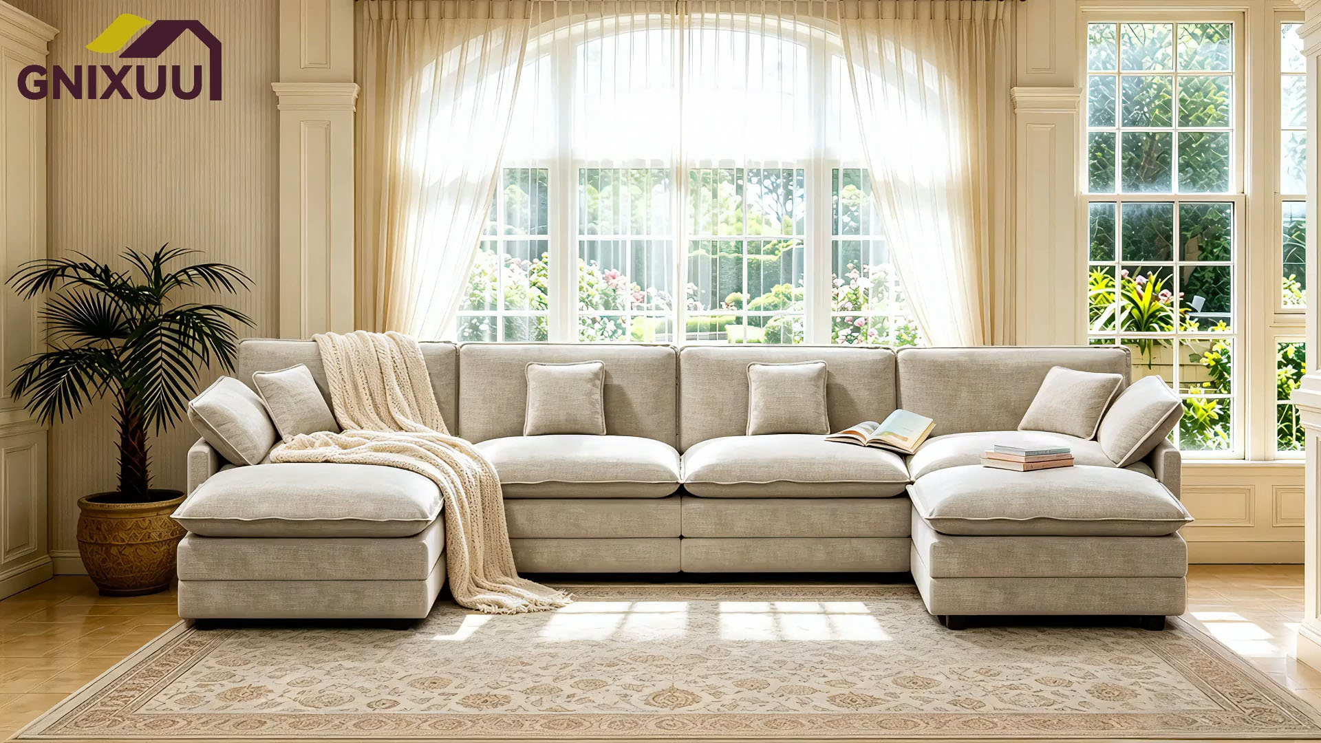 Amazon.com: GNIXUU 146“ Oversized Modular Sectional Sofa Cloud